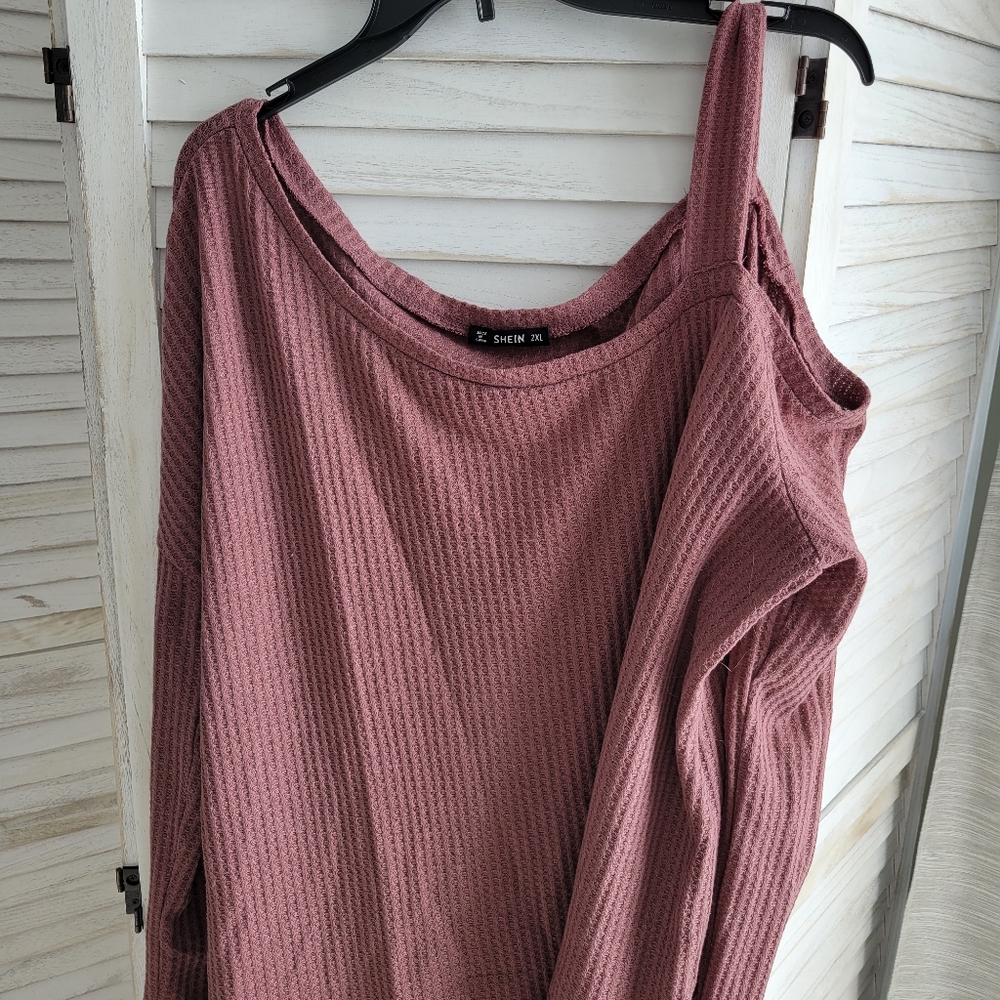 Of the Shoulder Blush Pink Top